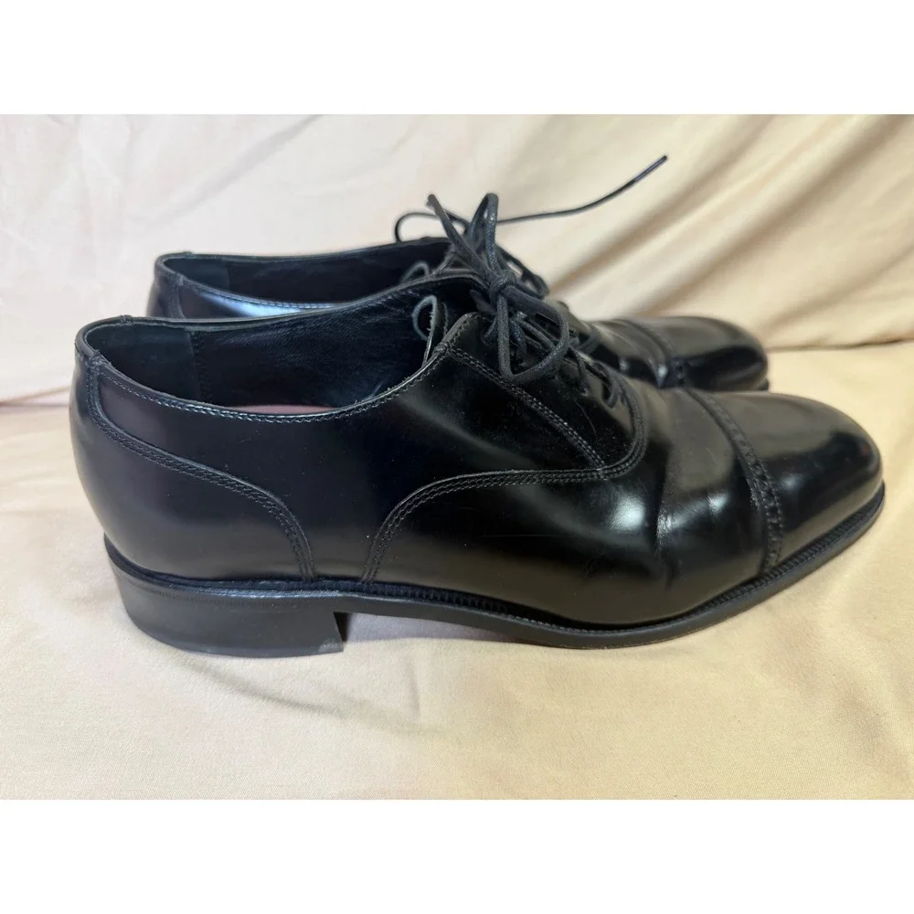 Florsheim Mens Black Geniune Leather Cap Toe Oxford Dress Shoes Size 9 D